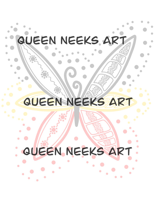 Aboriginal Butterfly Tattoo Design #7